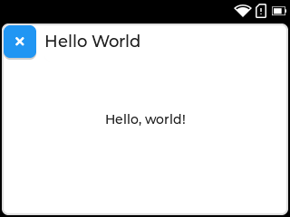 hello world app screenshot
