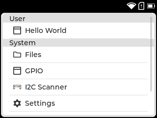 screenshot of desktop app