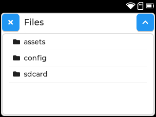 screenshot of files app