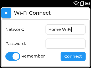 screenshot of wifi app to connect to wifi