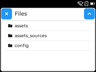 screenshot of files app