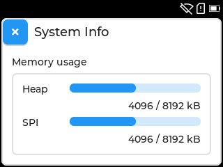 screenshot of system info app
