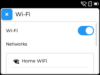 screenshot of wifi management app