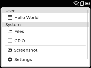 screenshot of desktop app