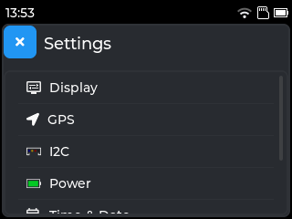 screenshot of settings app