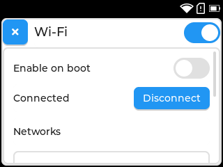screenshot of wifi management app